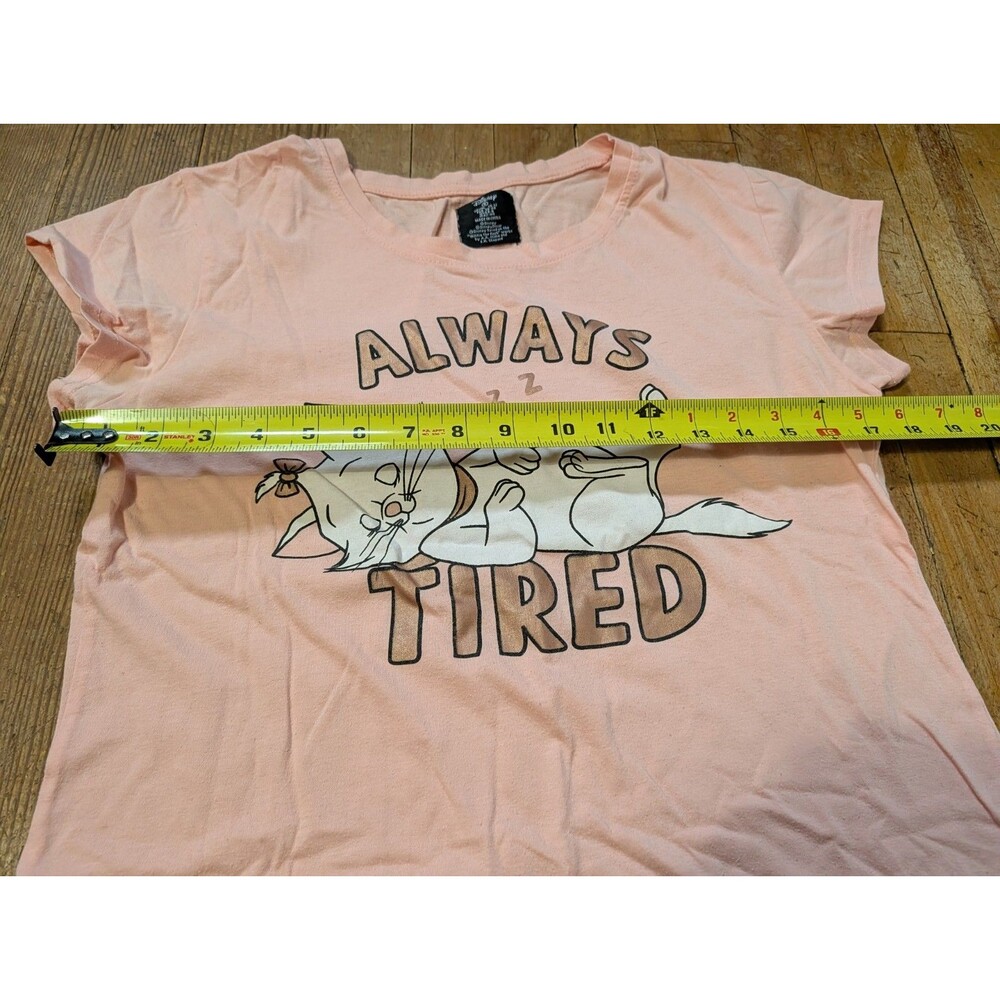 Vintage Aristocats Marie Always Tired Women's Pink Pajamas Set S Small - Picture 3 of 12